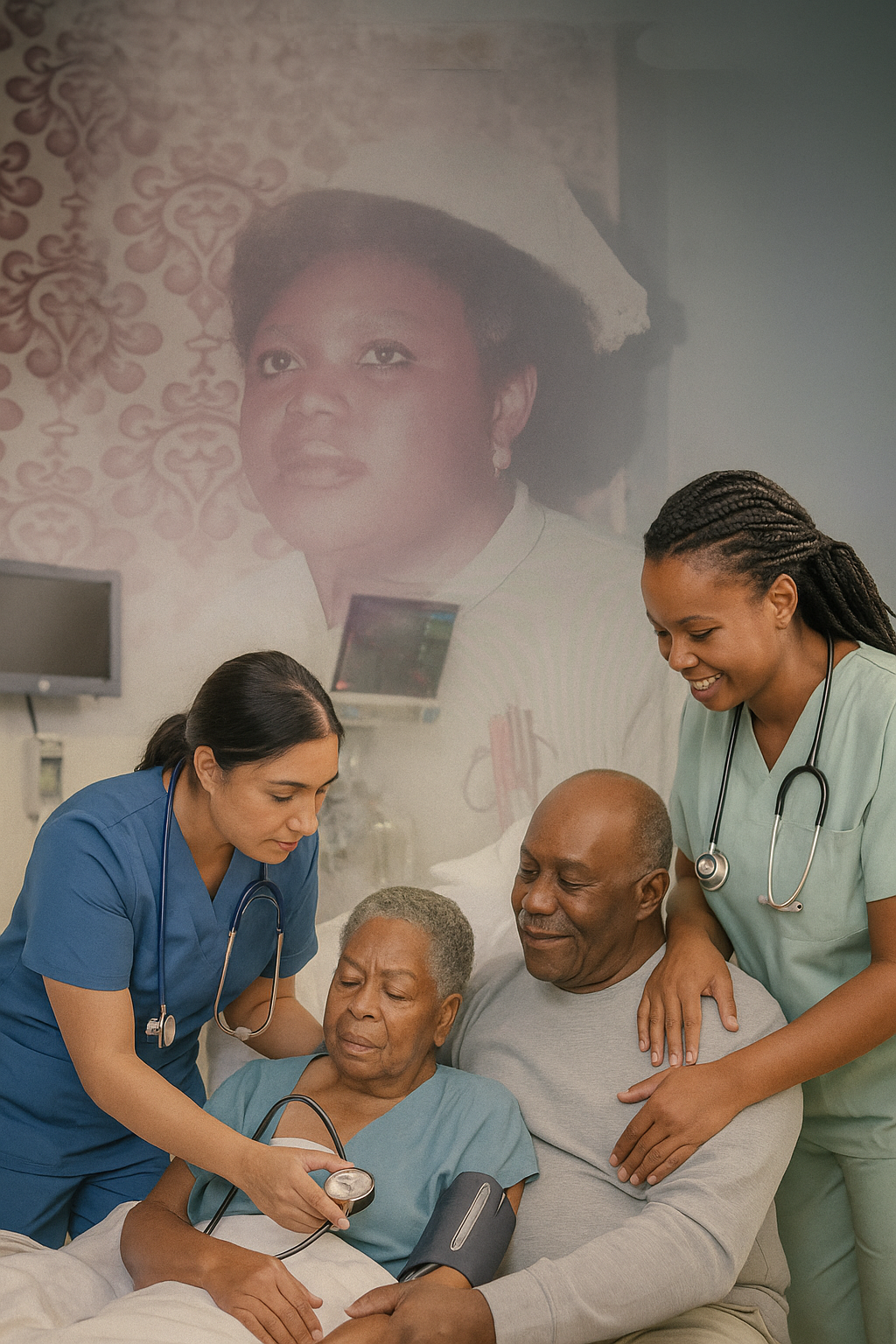 A logo for helping hands with a heart surrounded by hands